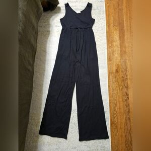 Maternity Knit Elegant Black Jumpsuit